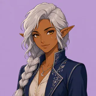 Cartoon example using the same elf character
