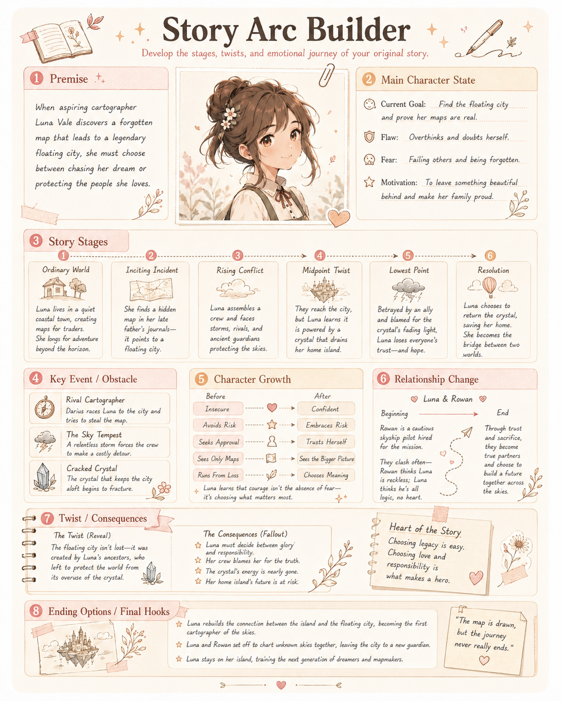 Story Arc Builder OC Studio template preview