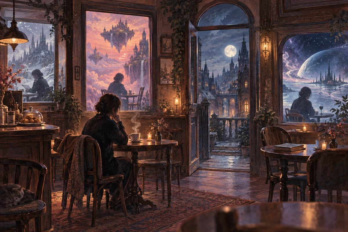The Café Between Universes interactive story cover