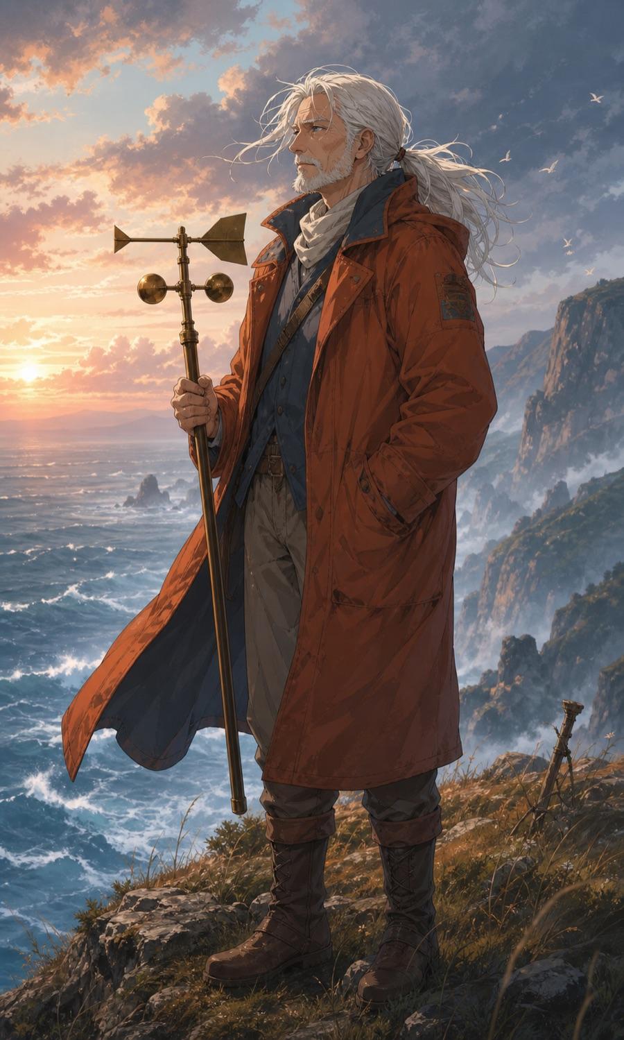 Coastal weather observer, an original anime OC maker example created for Headcanon