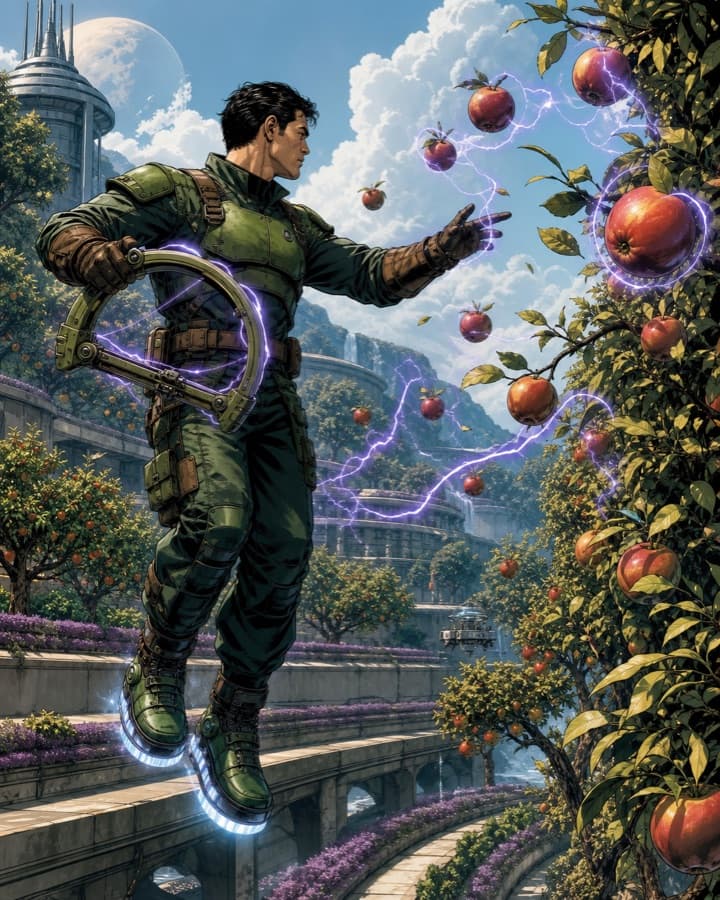 Gravity orchard keeper, an original comic OC maker example created for Headcanon