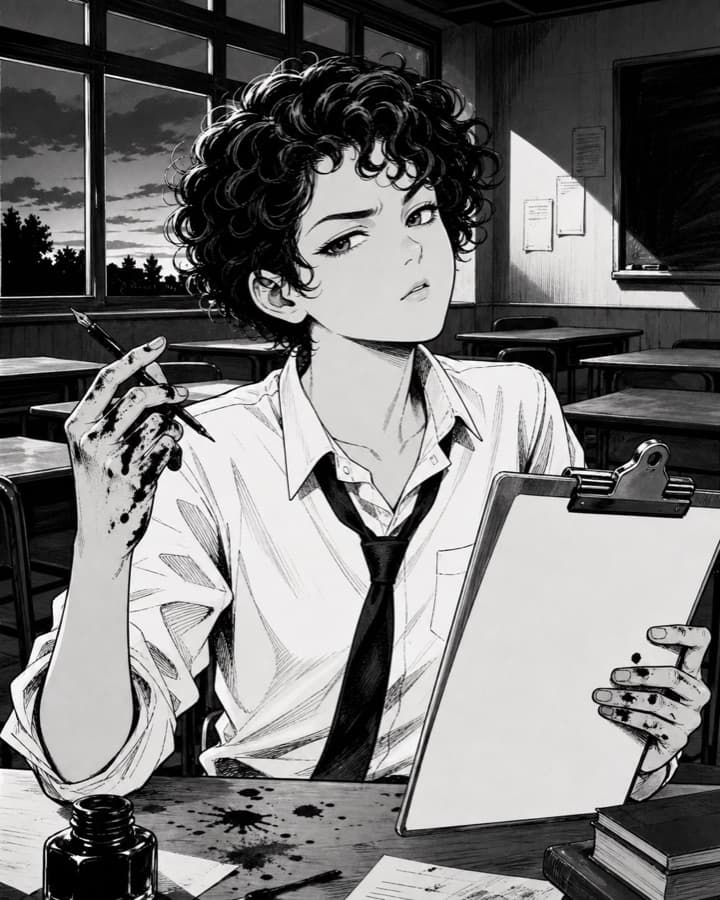 After-school mystery editor, an original manga OC maker example created for Headcanon