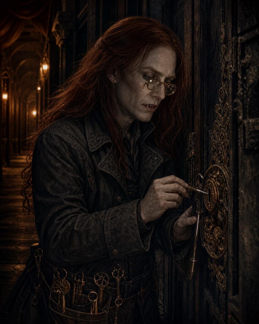 Opera house locksmith, an original vampire OC maker example created for Headcanon